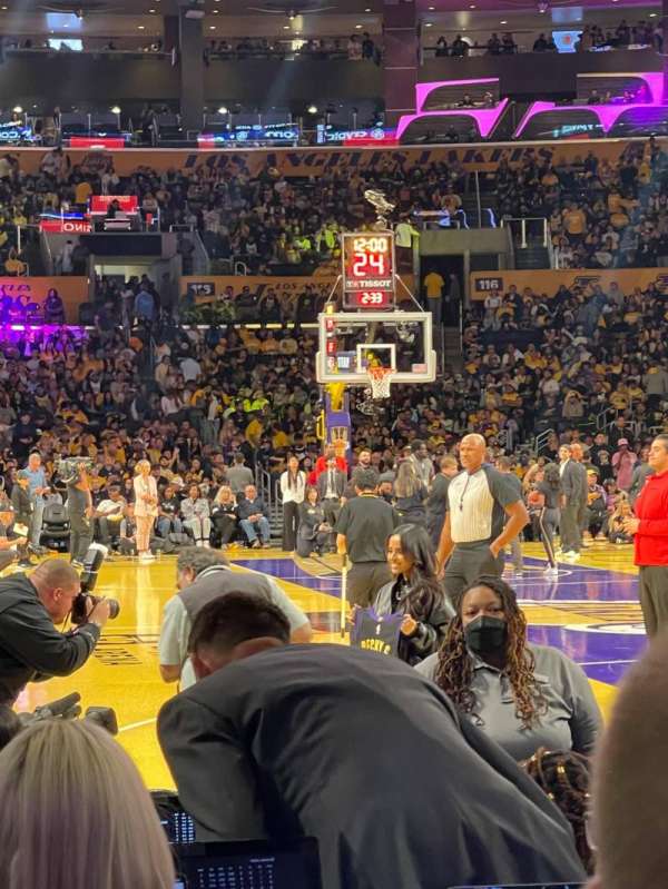 Crypto.com Arena, section: 108, row: J, seat: 3
