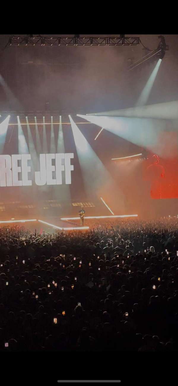 The O2, London, section: 106, row: M, seat: 175