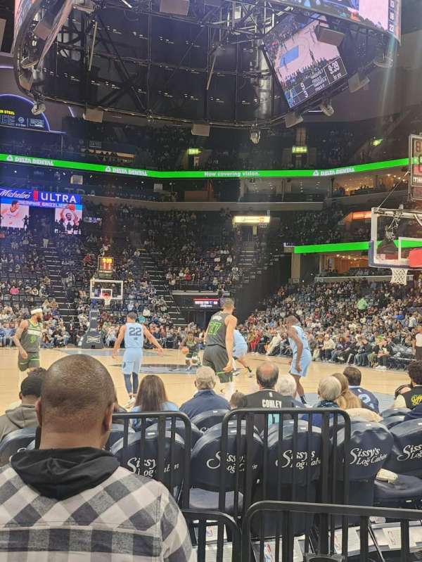 FedEx Forum, section: 107, row: E, seat: 1