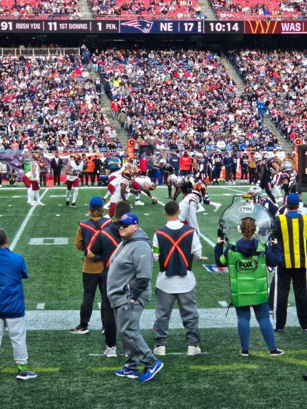 Gillette Stadium, section: 134, row: 1, seat: 7