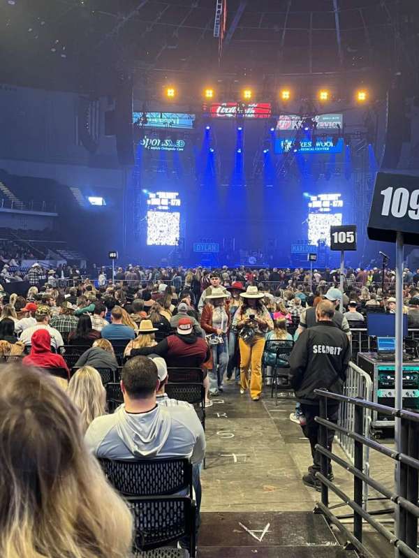 Propst Arena, section: 109, row: F, seat: 1