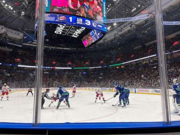 Rogers Arena, section: 112, row: 2, seat: 106