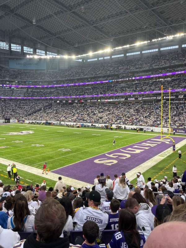 U.S. Bank Stadium, section: 124, row: 18, seat: 5