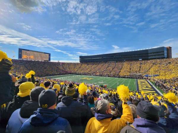 Michigan Stadium, section: 42, row: 49, seat: 25
