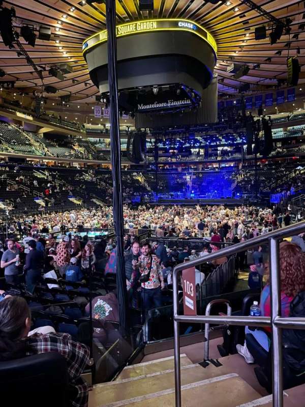 Madison Square Garden, section: 103, row: 8, seat: 16