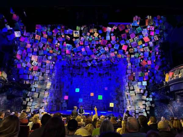 Cambridge Theatre, section: Stalls, row: Q, seat: 15