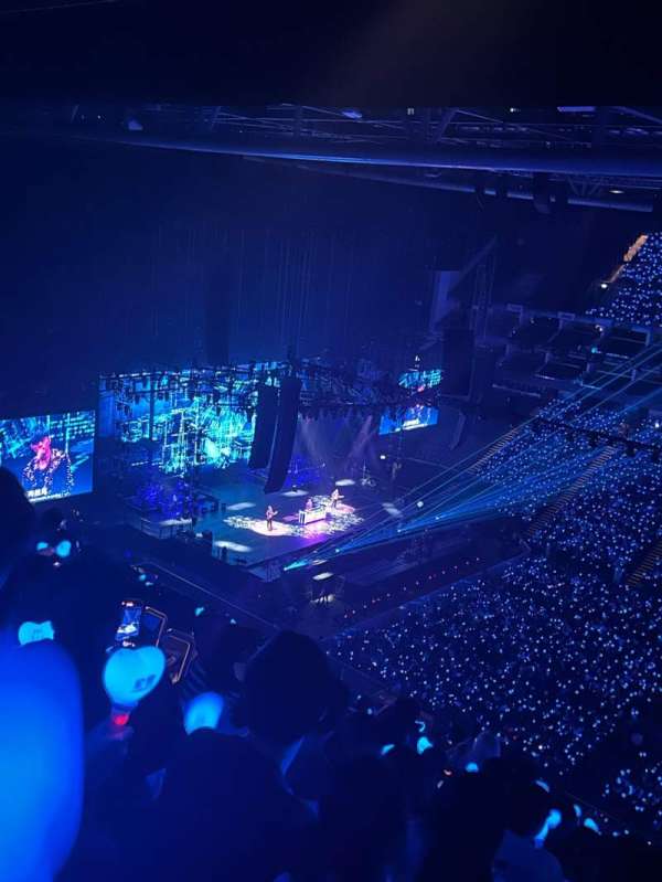 The O2, London, section: 405, row: Q, seat: 571