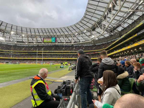 Aviva Stadium, section: 127, row: A, seat: 4