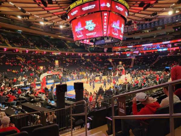 Madison Square Garden, section: 114, row: 8, seat: 15
