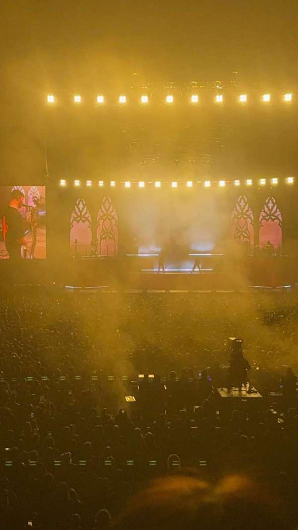 The O2, London, section: 106, row: R, seat: 198