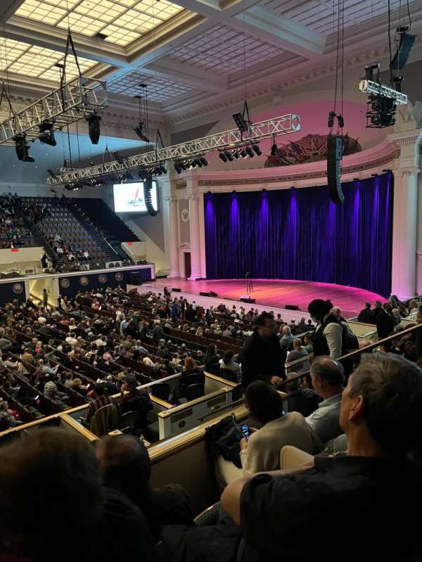 DAR Constitution Hall, section: E, row: F, seat: 4