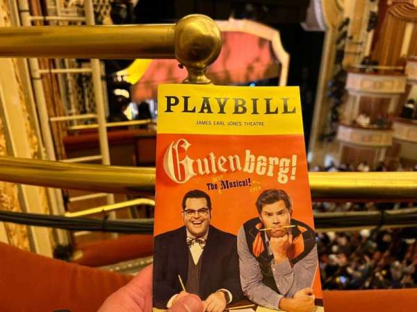 James Earl Jones Theatre, section: Balcony L, row: A, seat: 25