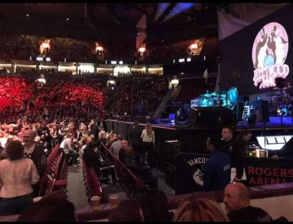 Rogers Arena, section: 104, row: 3, seat: 108