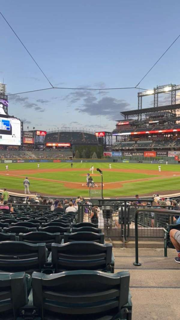 Coors Field, section: 131, row: 21, seat: 3