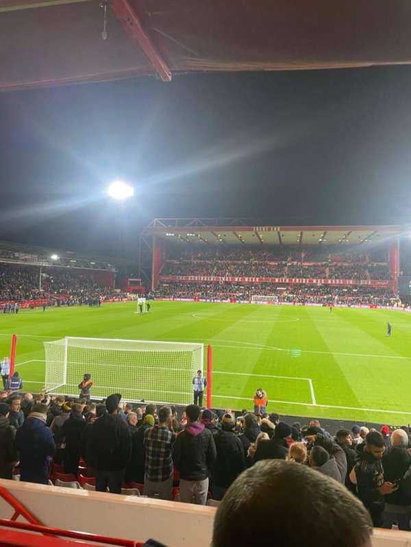 City Ground, section: X2, row: T, seat: 130