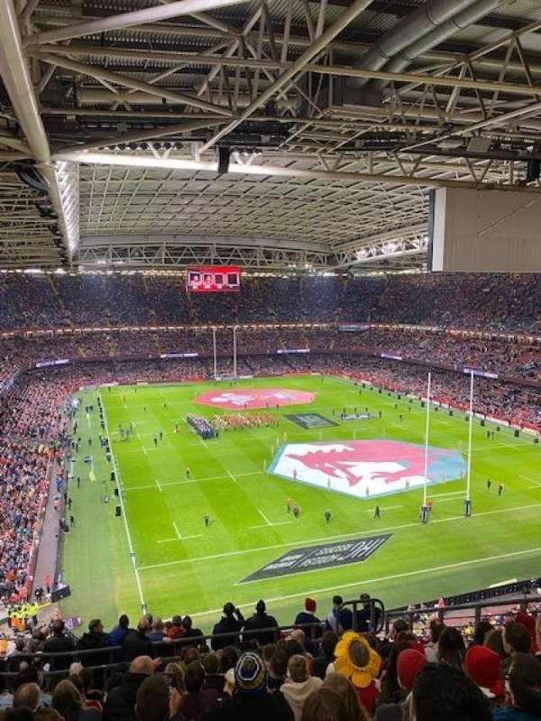Principality Stadium, section: u1, row: 18, seat: 12