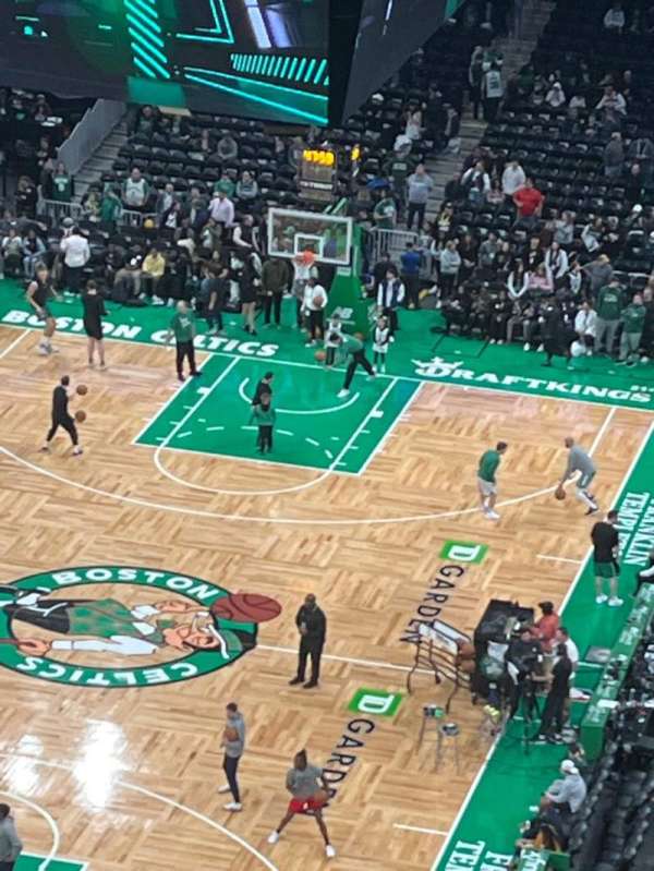 TD Garden, section: Rafter 10, row: A, seat: 9