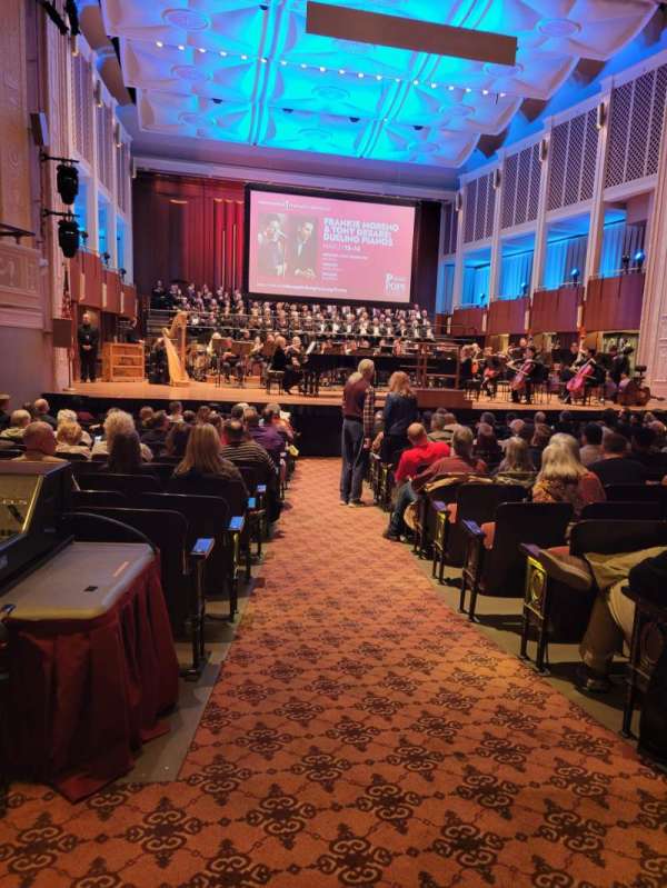 Hilbert Circle Theatre, section: main floor, row: S, seat: 302