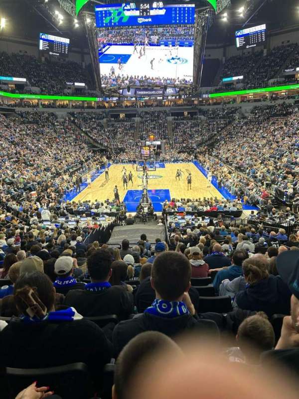Target Center, section: 121, row: Q, seat: 5