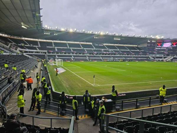 Pride Park, section: EL-K, row: Kk, seat: 514