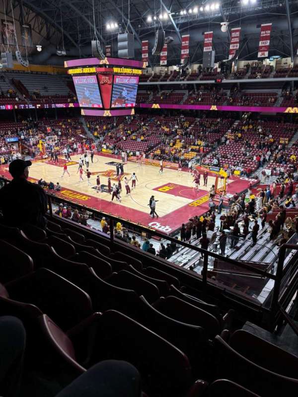 Williams Arena, section: 216, row: 4, seat: 3