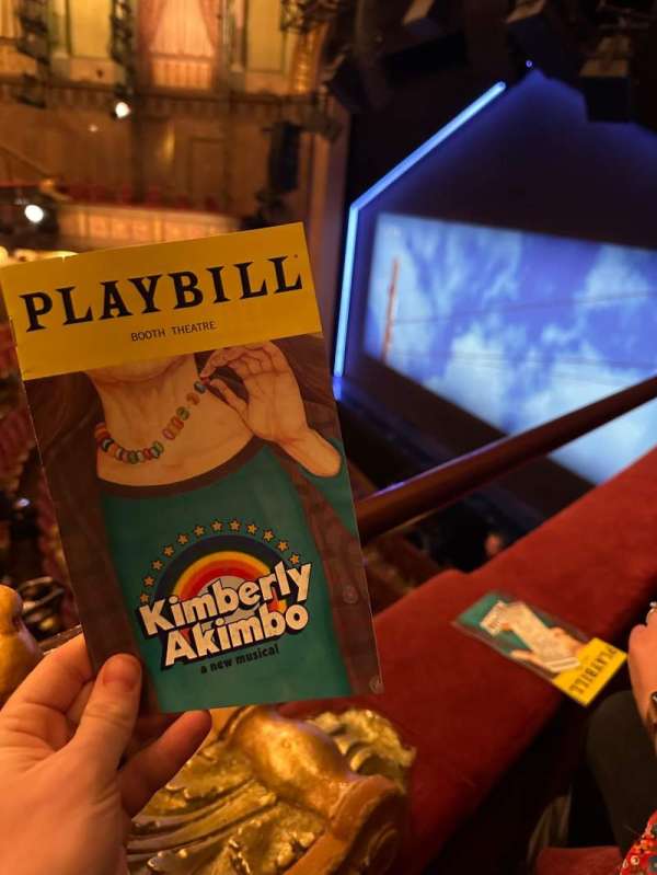 Booth Theatre, section: Right Boxes, row: 1, seat: 4