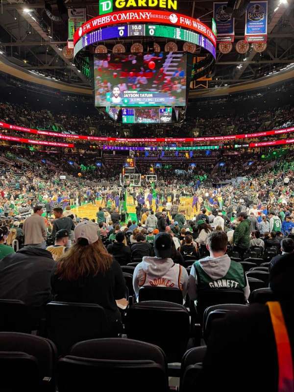 TD Garden, section: 8, row: 10, seat: 17