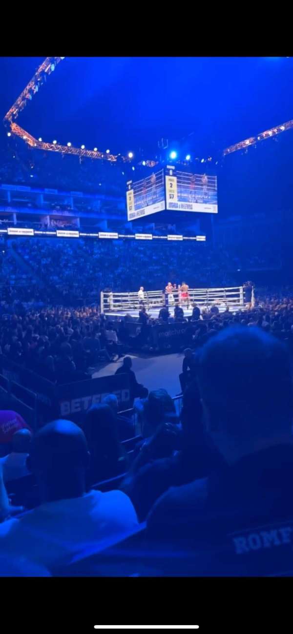 The O2, London, section: 110, row: F