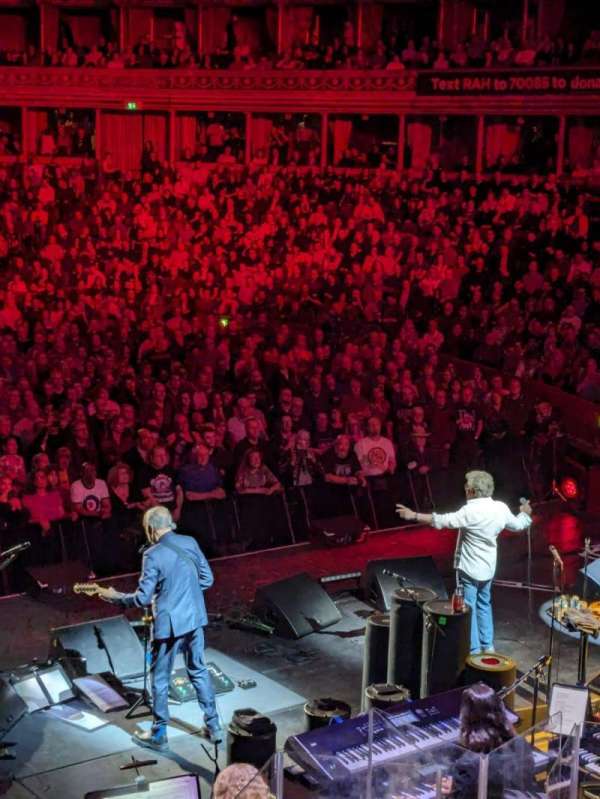 Royal Albert Hall, section: West choir, row: 1, seat: 109