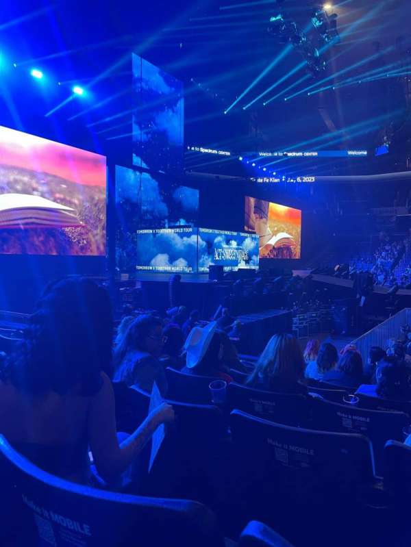Spectrum Center, section: 106, row: H, seat: 8