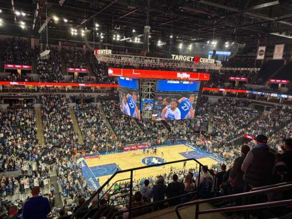Target Center, section: 214, row: J, seat: 5