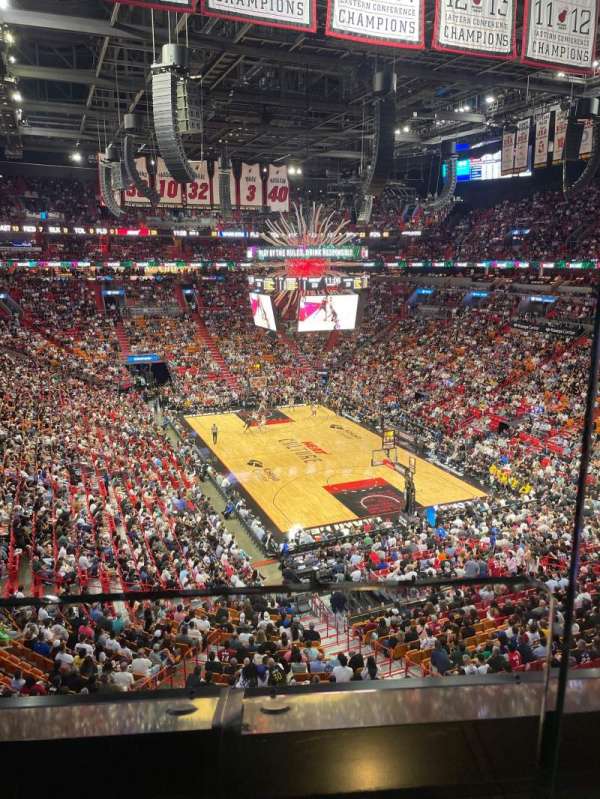 Kaseya Center, section: 319, row: 1, seat: 1