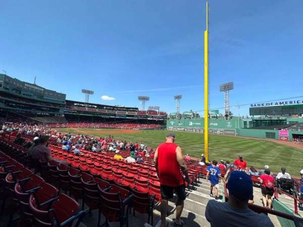 Fenway Park, section: Right Field Box 93, row: PP, seat: 26