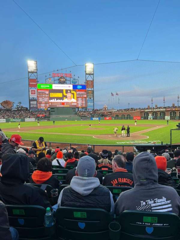 Oracle Park, section: 117, row: K, seat: 10