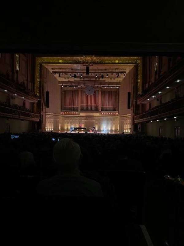 Symphony Hall, Boston, section: orchestra, row: 00, seat: 12