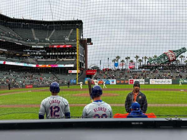 Oracle Park, section: 108, row: B, seat: 7