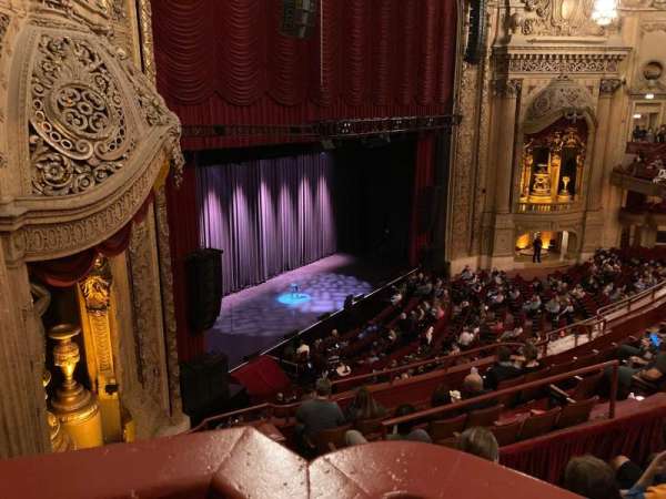 Chicago Theatre, section: Balcony Box 2, row: A, seat: 21