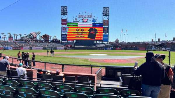 Oracle Park, section: 117, row: E, seat: 2