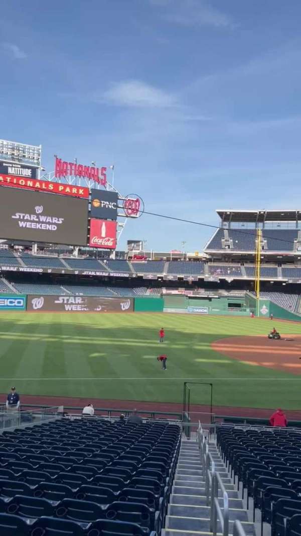 Nationals Park, section: 112, row: DD, seat: 1
