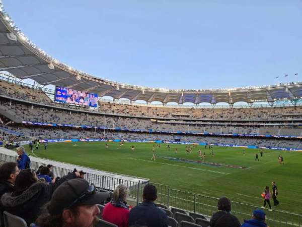 Optus Stadium, section: 102, row: 12, seat: 7