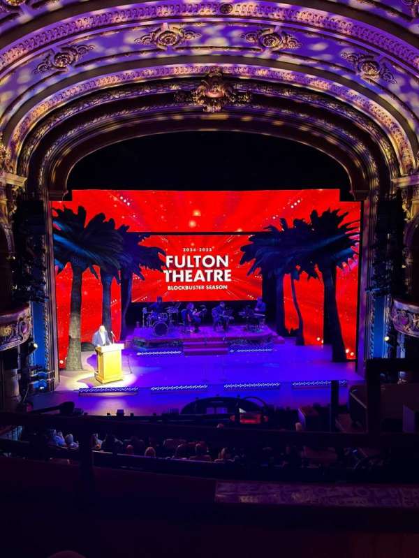Fulton Theatre, section: Mezzanine, row: B, seat: 3