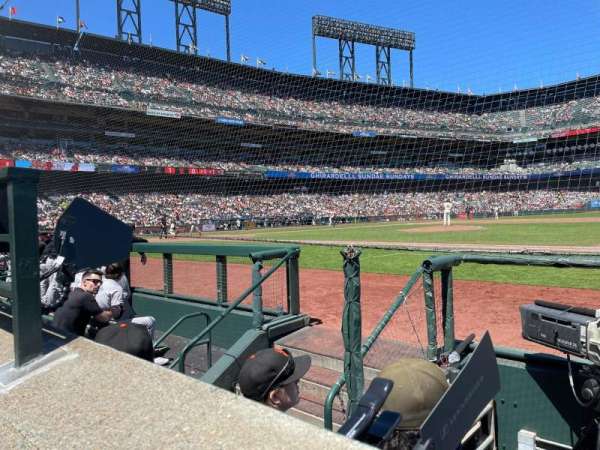 Oracle Park, section: 107, row: CC, seat: 7