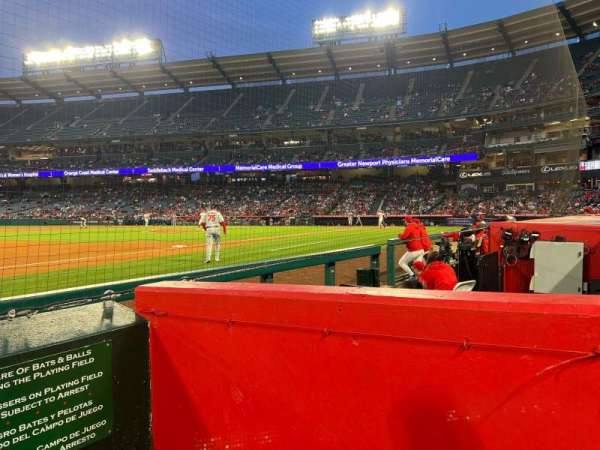 Angel Stadium, section: 109, row: B, seat: 18