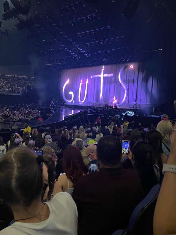 The O2, London, section: 112, row: F, seat: 366
