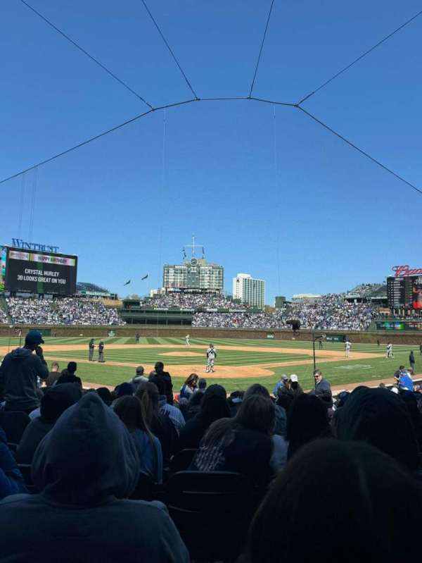 Wrigley Field, section: 117, row: 2, seat: 8