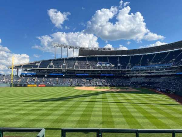 Kauffman Stadium, section: 105, row: A, seat: 2