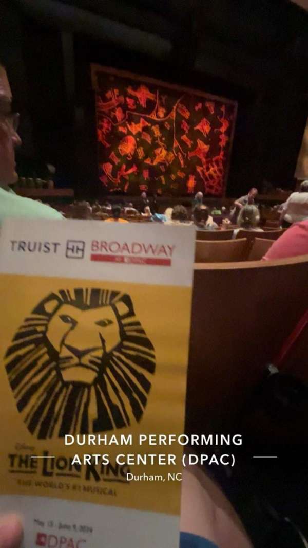 Durham Performing Arts Center, section: Orchestra 2, row: R, seat: 307