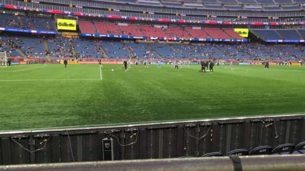 Gillette Stadium, section: 113, row: 1, seat: 6