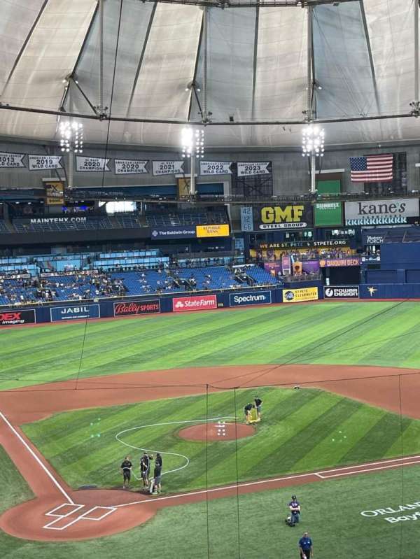 Tropicana Field, section: 206, row: D, seat: 7