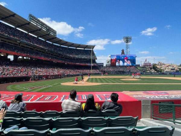 Angel Stadium, section: 122, row: G, seat: 8-11